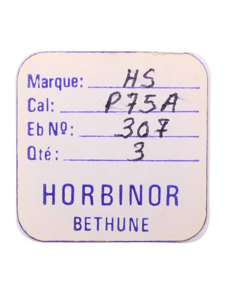 HS P75A - 307 Raquette avec porte-piton mobile pour spiral plat (à l'unité) - Regulator with adjustable stud holder for flat hai