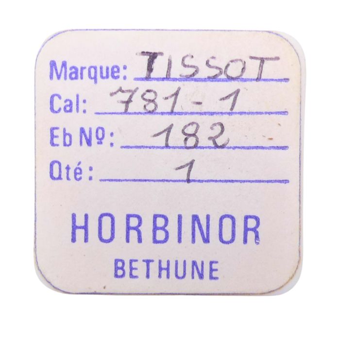 Tissot 781-1 - 182 barillet avec couvercle (sans arbre) (à l'unité) - Barrel and cover (without arbor) (per unit)