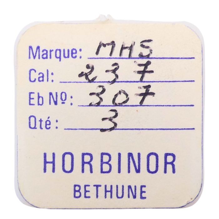 MHS 237 - 307 Raquette avec porte-piton mobile pour spiral plat (à l'unité) - Regulator with adjustable stud holder for flat hai