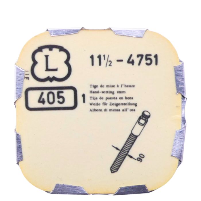 Landeron 4751 - 404 Tige pour boite étanche (partie mouvement) (à l'unité) - Stem for waterproof case (movement portion) (per un