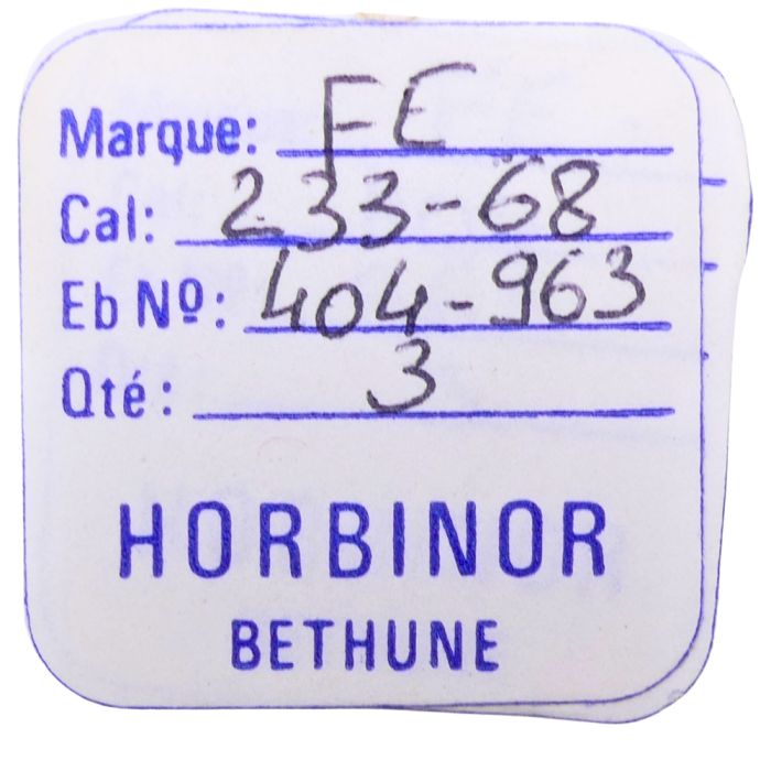 FE 233/68 - 404 Tige pour boite étanche (partie mouvement) (à l'unité) - Stem for waterproof case (movement portion) (per unit)
