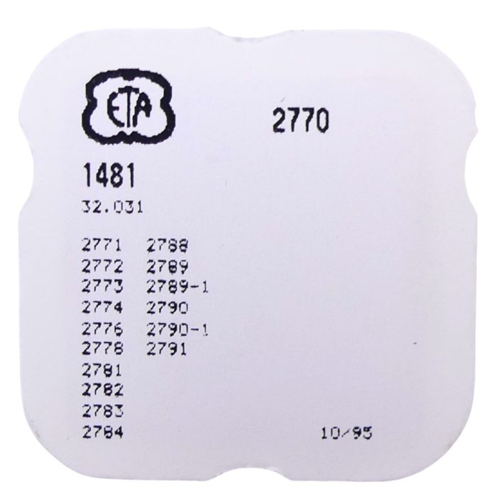 ETA 2770 - 1481 Mobile de réduction (roue de transmission) (à l'unité) - Reduction gear (transmission wheel) (per unit)