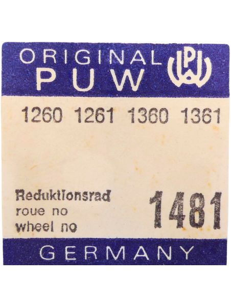 PUW 1260 - 1481 Mobile de réduction (roue de transmission) (à l'unité) - Reduction gear (transmission wheel) (per unit)