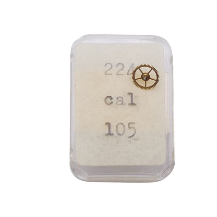 Movado 105 - 224 Roue de seconde, long pivot - Fourth wheel and pinion with second hand bit