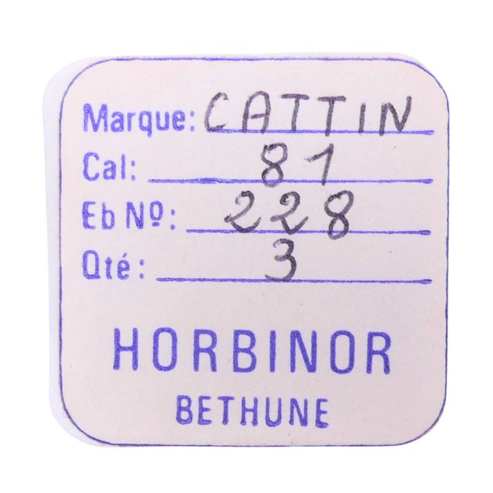 Cattin 81 - 227 Roue de seconde au centre (à l'unité) - Sweep second wheel and pinion (per unit)