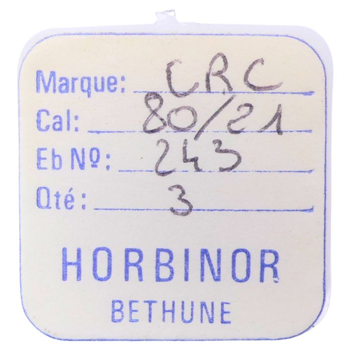 CRC 80/21 - 243 Chaussée non lanternée - Cannon pinion without clam notch