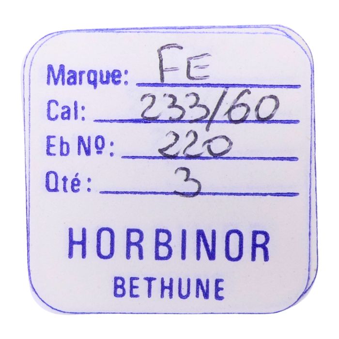 FE 233/60 - 220 Roue de seconde court pivot (à l'unité) - Fourth wheel and pinion without second hand bit (per unit)