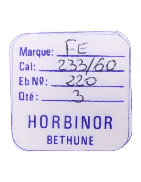 FE 233/60 - 220 Roue de seconde court pivot (à l'unité) - Fourth wheel and pinion without second hand bit (per unit)