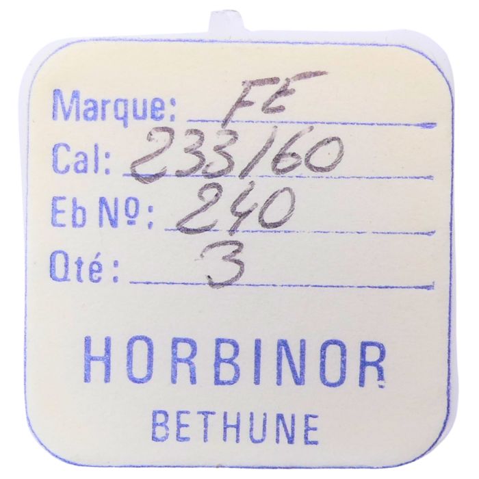 FE 233/60 - 240 Chaussée - Cannon pinion without clam notch