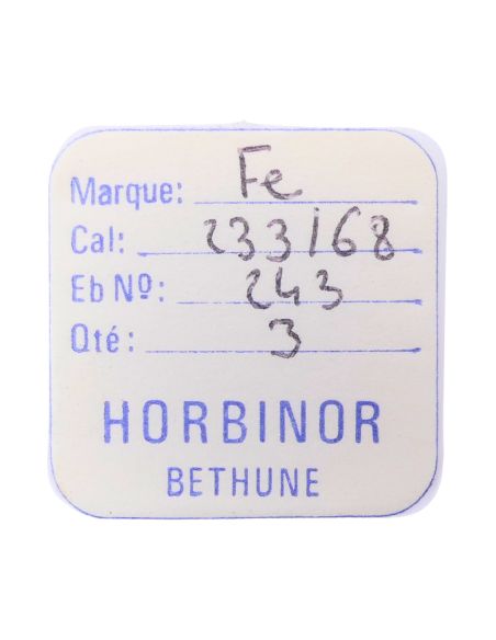 FE 233/68 - 243 Chaussée non lanternée - Cannon pinion without clam notch