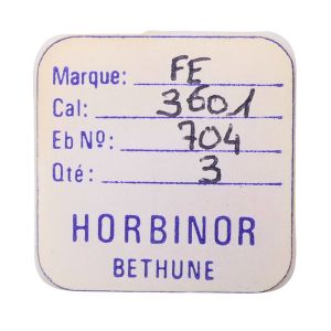 FE 3601 704 Roue d'ancre pivotée pour contre-pivot dessus - Escape wheel and pinion pivoted for upper end-pieces