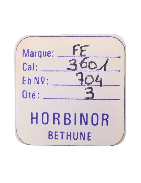 FE 3601 704 Roue d'ancre pivotée pour contre-pivot dessus - Escape wheel and pinion pivoted for upper end-pieces