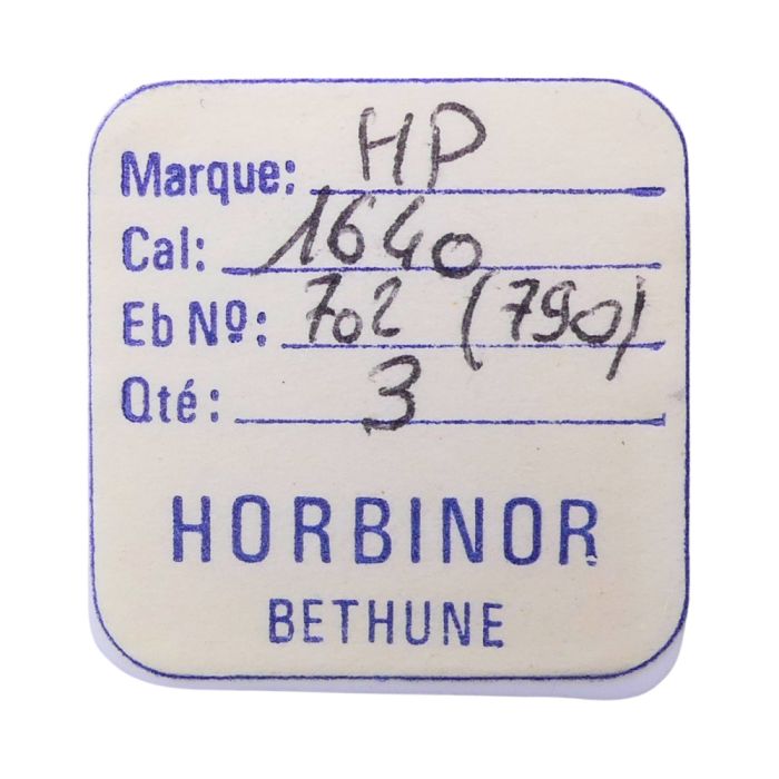 HP 1640 702 Roue d'ancre pivotée pour deux contre-pivots - Escape wheel and pinion pivoted for two end-pieces