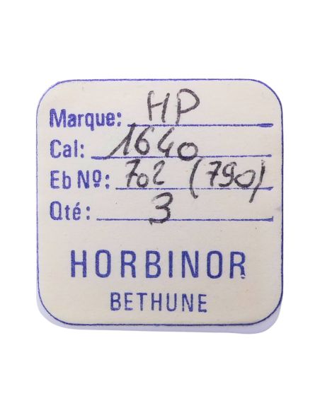 HP 1640 702 Roue d'ancre pivotée pour deux contre-pivots - Escape wheel and pinion pivoted for two end-pieces