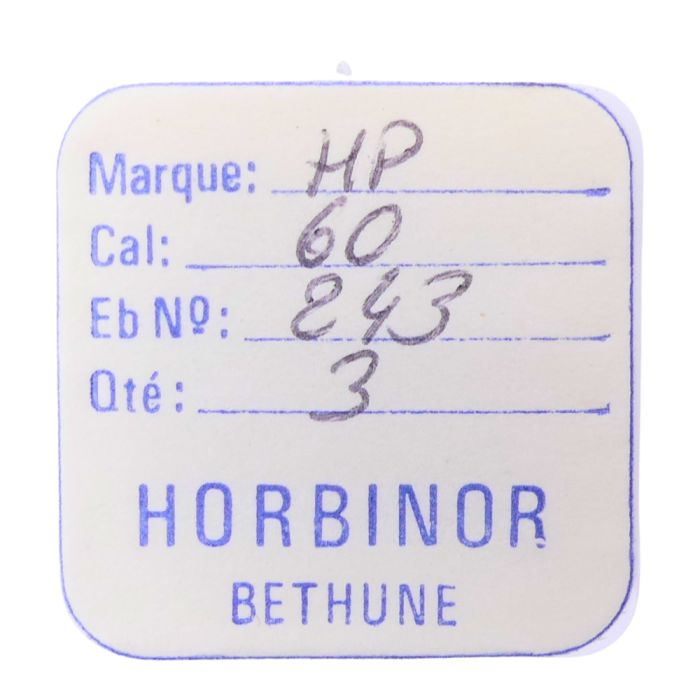 HP 60 - 243 Chaussée non lanternée - Cannon pinion without clam notch