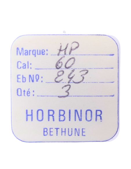 HP 60 - 243 Chaussée non lanternée - Cannon pinion without clam notch