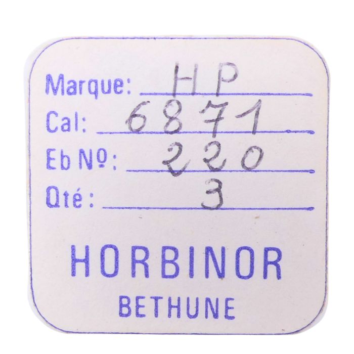HP 6871 - 220 Roue de seconde court pivot (à l'unité) - Fourth wheel and pinion without second hand bit (per unit)