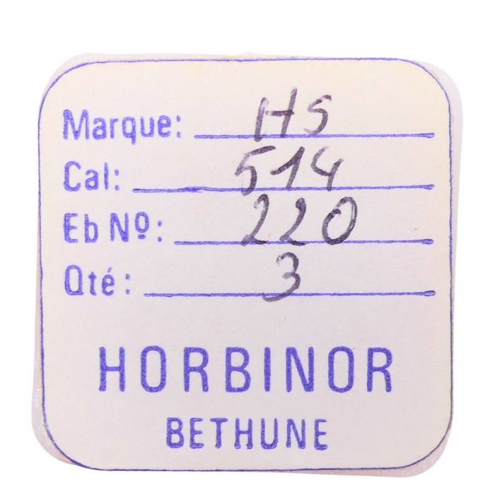 HS 514 - 220 Roue de seconde court pivot (à l'unité) - Fourth wheel and pinion without second hand bit (per unit)