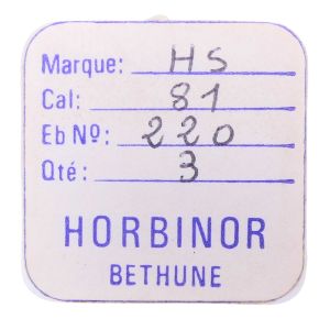 HS 81 - 220 Roue de seconde, court pivot (à l'unité) - Fourth wheel and pinion, without second hand bit (per unit)