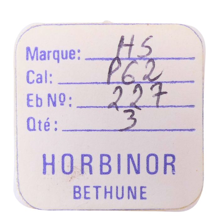 HS P62 - 227 Roue de seconde au centre (à l'unité) - Sweep second wheel and pinion (per unit)