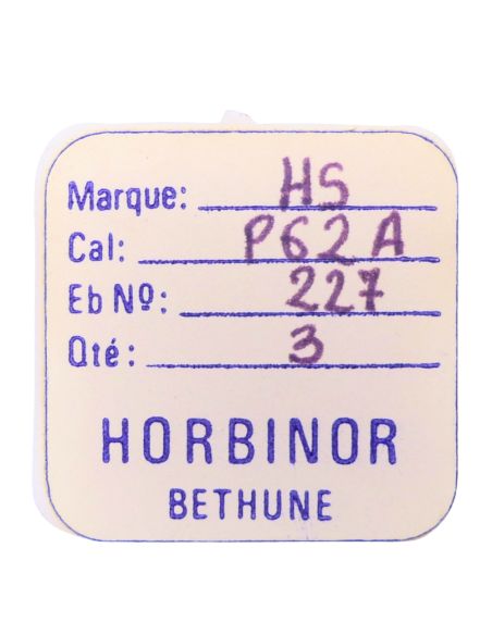 HS P62A - 227 Roue de seconde au centre (à l'unité) - Sweep second wheel and pinion (per unit)