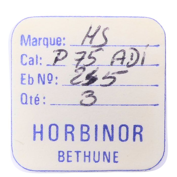 HS P75ADI - 245 Chaussée lanternée pour seconde au centre (à l'unité) - Cannon pinion with clam notch for sweep second (per unit