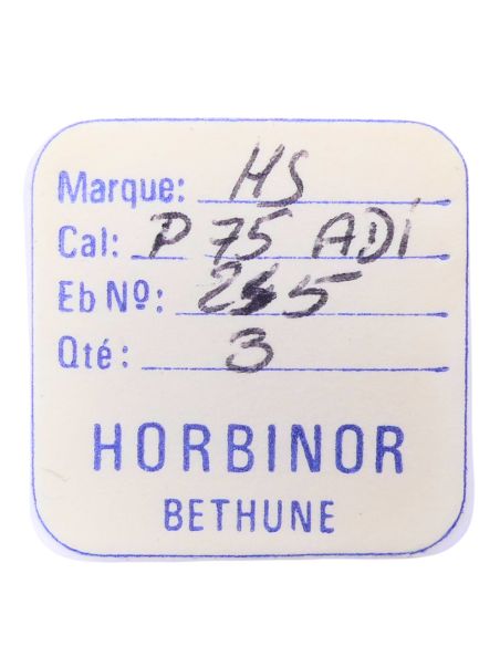 HS P75ADI - 245 Chaussée lanternée pour seconde au centre (à l'unité) - Cannon pinion with clam notch for sweep second (per unit