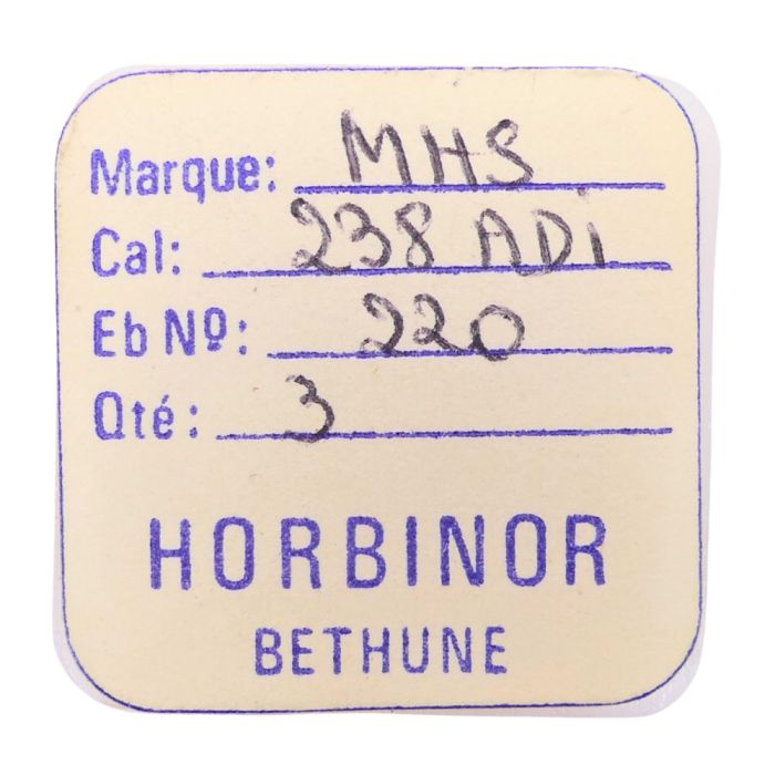 MHS 238ADI - 220 Roue de seconde, court pivot (à l'unité) - Fourth wheel and pinion, without second hand bit (per unit)