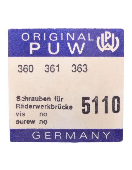 PUW 360 - 5110 Vis de pont de rouage - Train wheel bridge screw