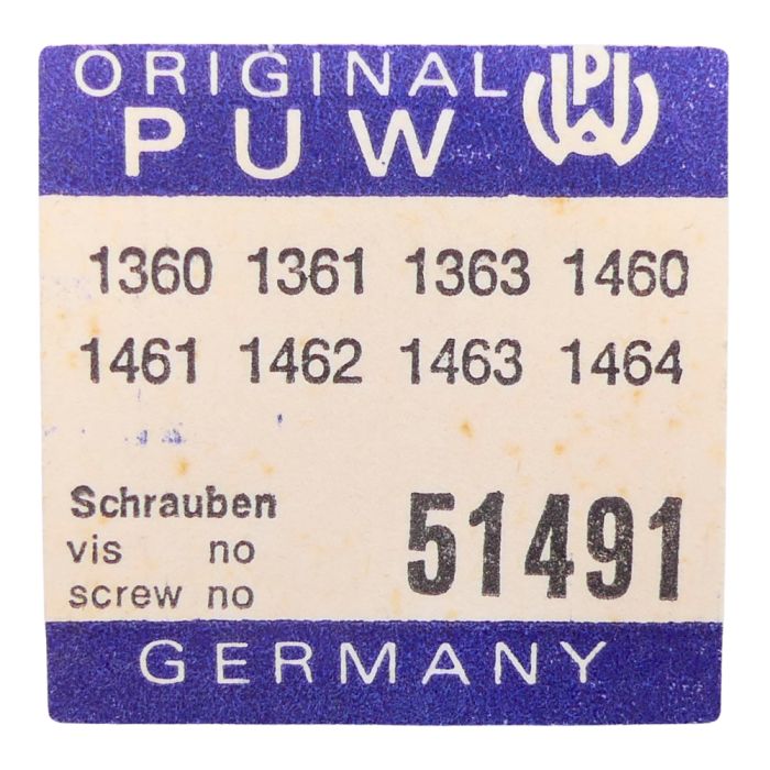 PUW 1360 - 51491 Vis de verrou de masse oscillante - Oscillating weight bolt screw