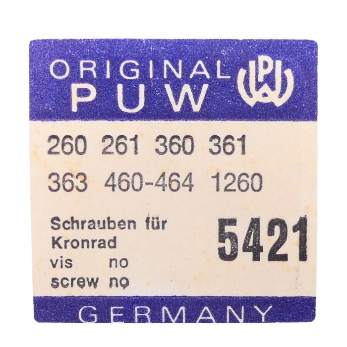PUW 260 - 5421 Vis de roue de couronne dessous - Lower crown wheel screw