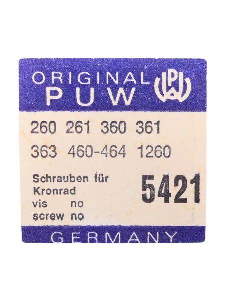 PUW 260 - 5421 Vis de roue de couronne dessous - Lower crown wheel screw