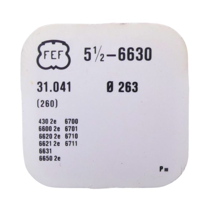FEF 6630 - 260 Roue de minuterie (à l'unité) - Minute wheel (per unit)