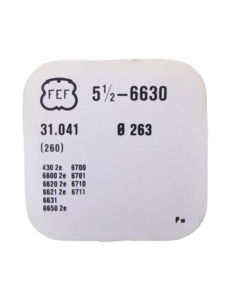 FEF 6630 - 260 Roue de minuterie (à l'unité) - Minute wheel (per unit)