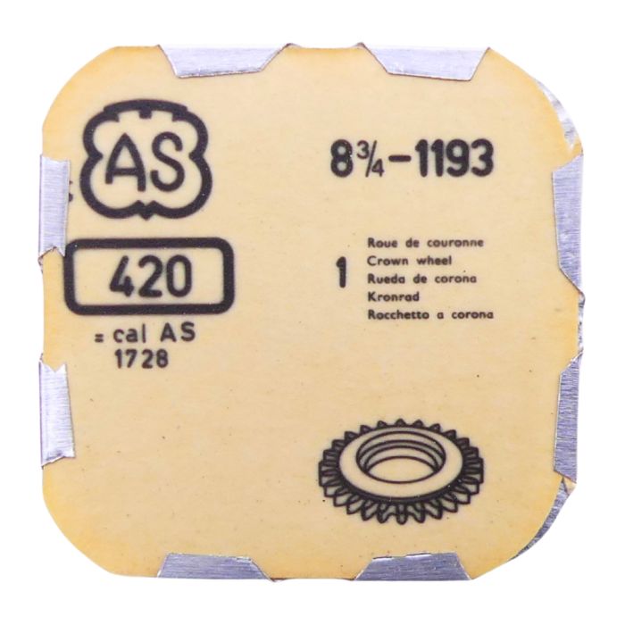 AS 1193 - 420 Roue de couronne - Crown wheel