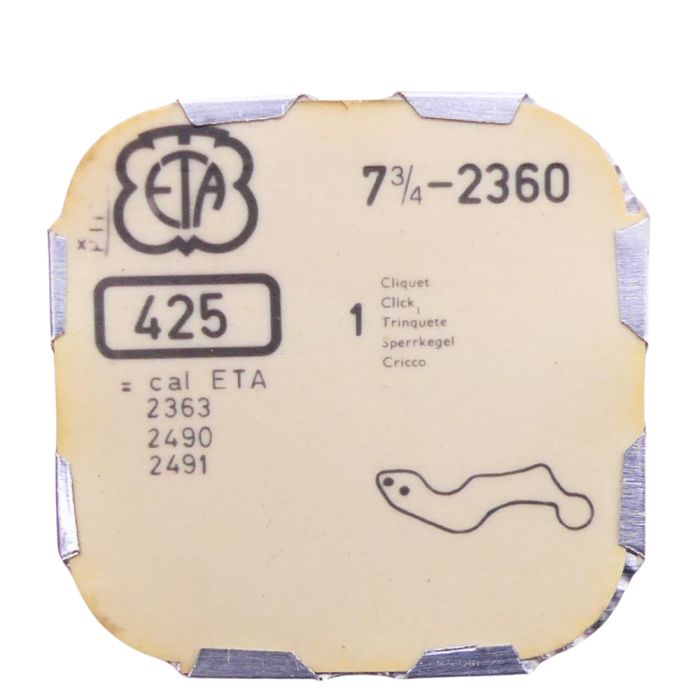 ETA 2360 - 425 Cliquet (à l'unité) - Click (per unit)