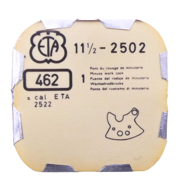ETA 2502 - 462 Pont du rouage de minuterie (à l'unité) - Minute work cock (per unit)
