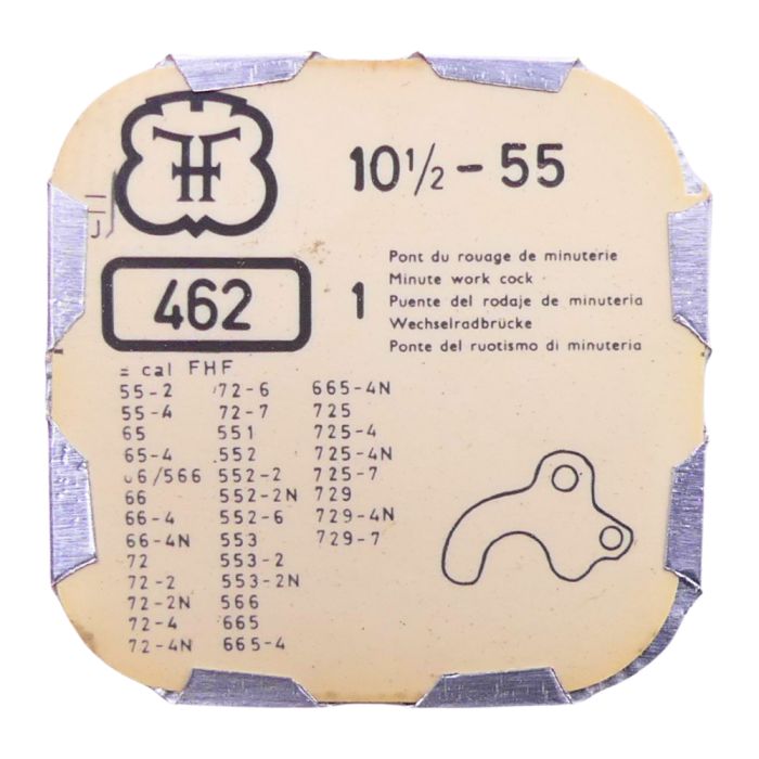 FHF 55 - 462 Pont du rouage de minuterie (à l'unité) - Minute work cock (per unit)