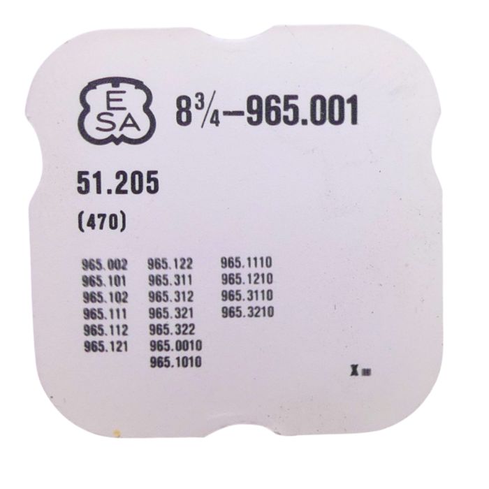 ESA 965.001 - 470 Plaquette-maintien du pignon coulant (à l'unité) - Clutch wheel guard (per unit)