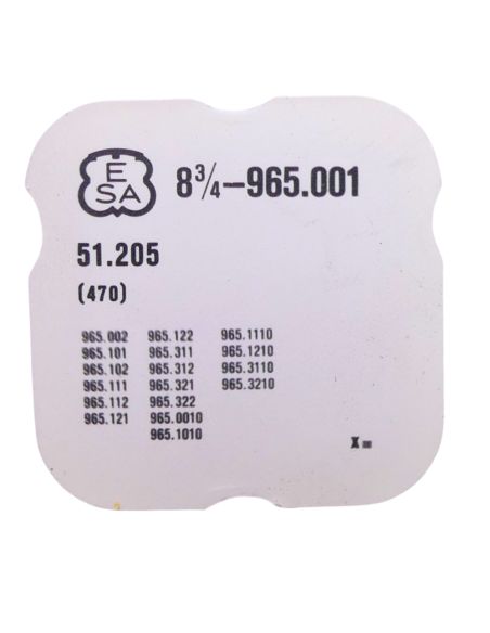 ESA 965.001 - 470 Plaquette-maintien du pignon coulant (à l'unité) - Clutch wheel guard (per unit)