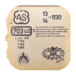 AS 1130 - 703 Roue d'ancre pivotée pour contre-pivot dessous (à l'unité) - Escape wheel and pinion pivoted for lower end-piece (