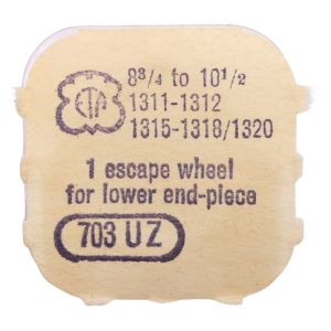 ETA 1311/12/15/18/20 - 703 Roue d'ancre pivotée pour contre-pivot dessous (à l'unité) - Escape wheel and pinion pivoted for lowe