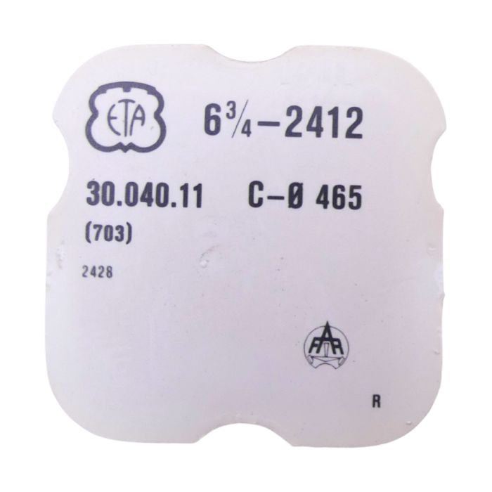 ETA 2412 - 703 Roue d'ancre pivotée pour contre-pivot dessous (à l'unité) - Escape wheel and pinion pivoted for lower end-piece 