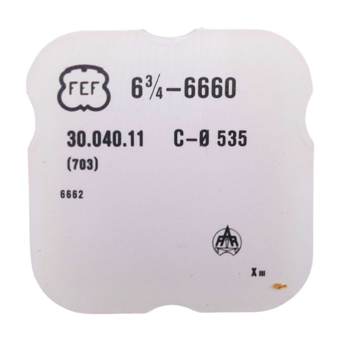 FEF 6660 - 703 Roue d'ancre pivotée pour contre-pivot dessous (à l'unité) - Escape wheel and pinion pivoted for lower end-piece 