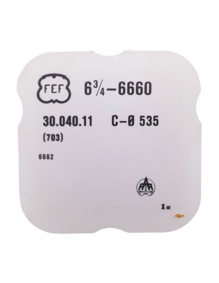 FEF 6660 - 703 Roue d'ancre pivotée pour contre-pivot dessous (à l'unité) - Escape wheel and pinion pivoted for lower end-piece 