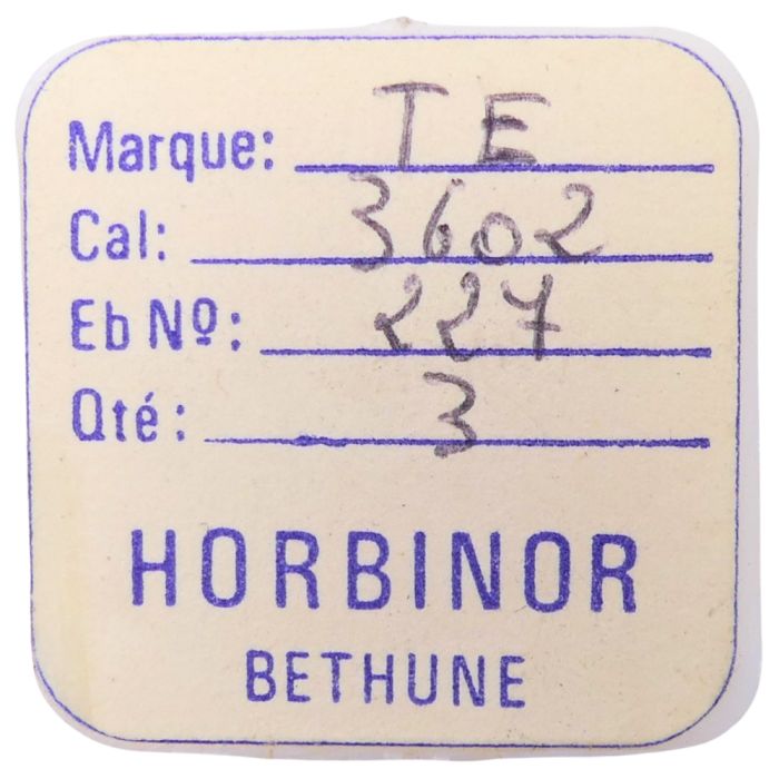 Technic Ebauche 3602 - 227 Roue de seconde au centre (à l'unité) - Sweep second wheel and pinion (per unit)