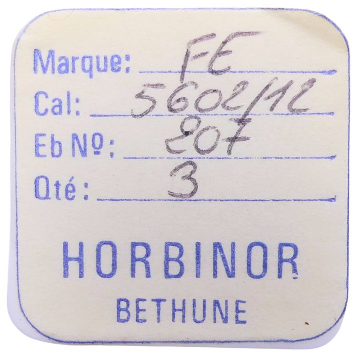 FE 5602/12 - 207 Pignon de minute percé avec chaussée (à l'unité) - Barrel-driven minute pinion drilled with cannon pinion (per 