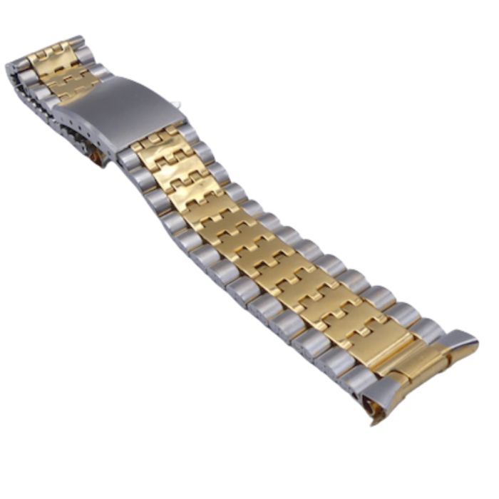 Bracelet or/acier Anses ressort - Spring end-links - 17/20mm