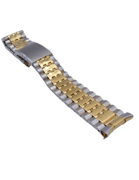 Bracelet or/acier Anses ressort - Spring end-links - 17/20mm