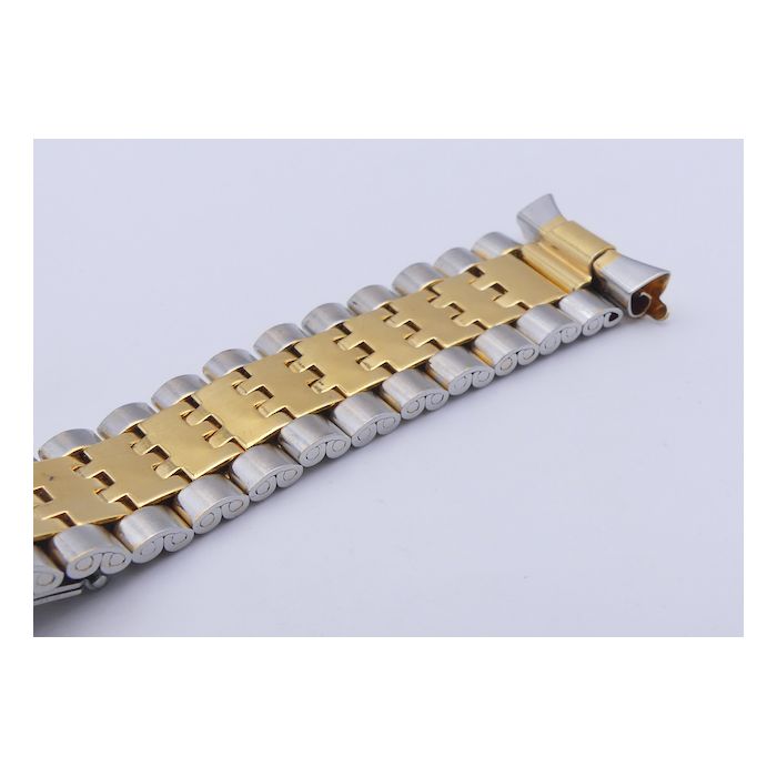 Bracelet or/acier Anses ressort - Spring end-links - 17/20mm